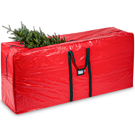 (Not Made In China) Heavy Duty Christmas Tree Storage Bag, Fits Up to 9ft Artificial Disassembled Trees, Durable Handles w/Tear Proof 600D Oxford Canvas, Laminated Interior