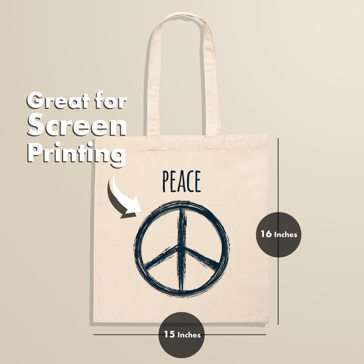 Reusable Grocery Bag, Eco-Friendly Canvas Tote, Shopping Bag, Light-Weight Organic Cotton