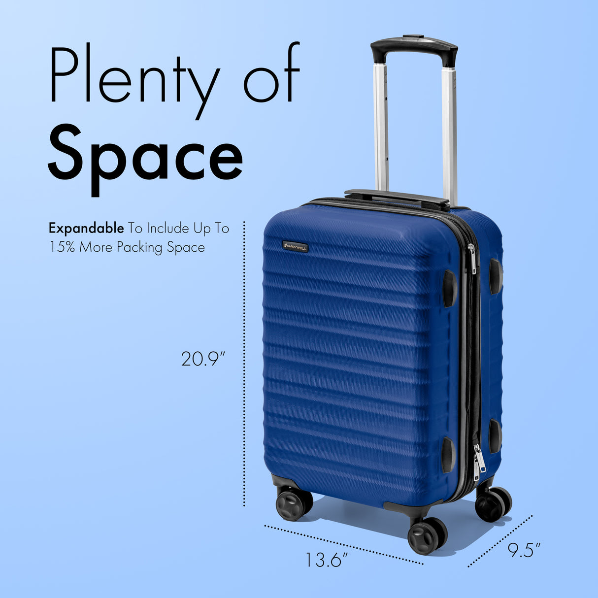 21 Inch NAVY BLUE Spinner Luggage