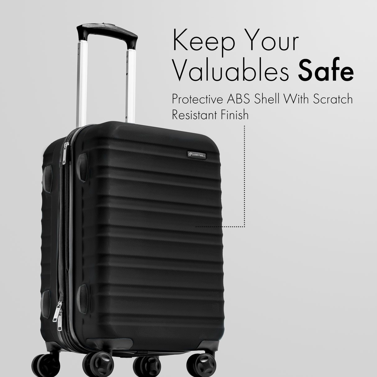 2 Pack, 21 Inch Hardside Luggage Spinner, Airline Approved Carry On, Lightweight and Expandable Suitcase, Scratch Resistant Hard Shell, 4 Wheels