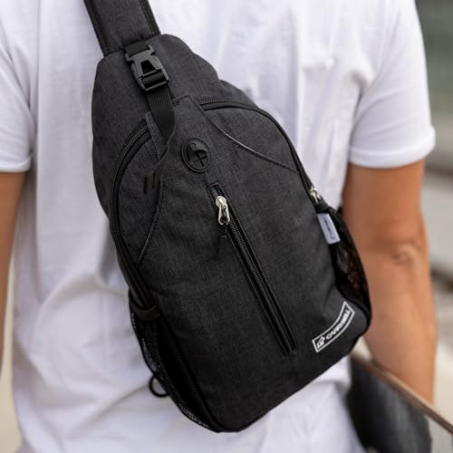 (Not Made In China) Carrywell Crossbody Sling Backpack For Travel,Hiking,Chest Bag,Unisex Adjustable Daypack,Anti-Theft,Packable Shoulder Bags