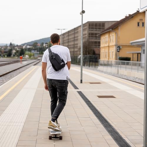 (Not Made In China) Carrywell Crossbody Sling Backpack For Travel,Hiking,Chest Bag,Unisex Adjustable Daypack,Anti-Theft,Packable Shoulder Bags