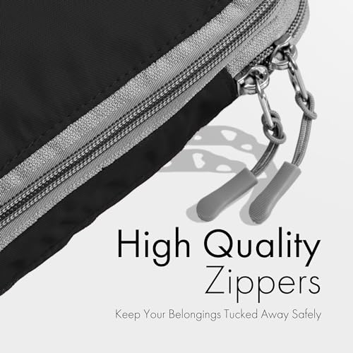 (Not Made In China) 4pc Compression Packing Cubes For Travel, Luggage Organizer, Space Saver for Travel Essentials