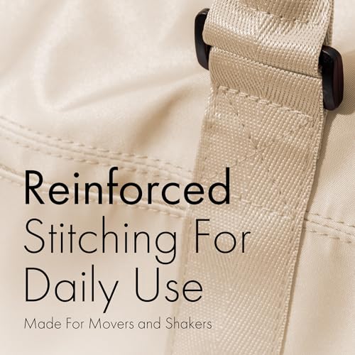 (Not Made In China) Airline Approved Carry On Duffel Bag, Womens Gym and Travel Tote, Overnight Weekender Bags, Shoulder Strap, Luggage Sleeve and Anti-Theft Pocket