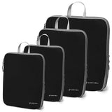 (Not Made In China) 4pc Compression Packing Cubes For Travel, Luggage Organizer, Space Saver for Travel Essentials
