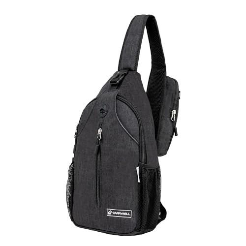 Carrywell Crossbody Sling Backpack For Travel,Hiking,Chest Bag,Unisex Adjustable Daypack,Anti-Theft,Packable Shoulder Bags