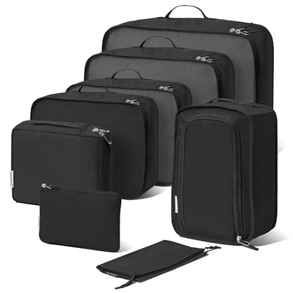 8pc Travel Packing Cubes for Suitcases, Luggage Organizer Bags for Clothes & Travel Essentials