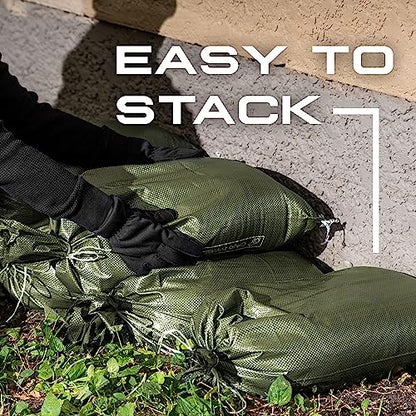 Heavy Duty Sand Bags for Flooding, 14in x 26in with Tie Strings, Flood Water Barrier, UV Protection Sandbags for 1600 Hours