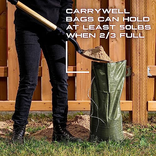 Heavy Duty Sand Bags for Flooding, 14in x 26in with Tie Strings, Flood Water Barrier, UV Protection Sandbags for 1600 Hours